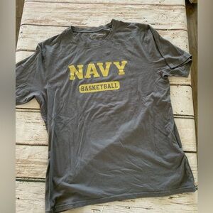 Under Armour Loose Fit Basketball T-Shirt Mens Large Navy Basketball Grey